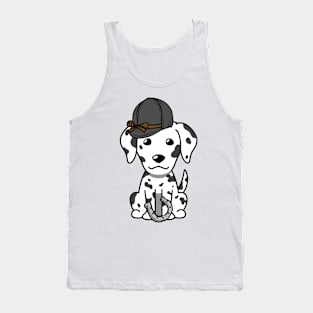 Funny dalmatian is ready to ride a horse Tank Top